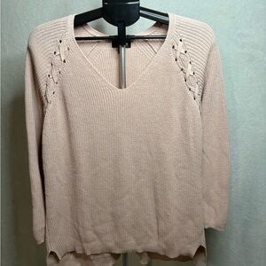 a.n.a Women's V-Neck Sweater - Light Pink